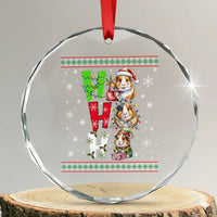 Funny Guinea Pig Ho Ho Ho Ugly Christmas Sweater Crystal Glass Ornament Cute Pet Lover - Wonder Print Shop