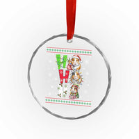 Funny Guinea Pig Ho Ho Ho Ugly Christmas Sweater Crystal Glass Ornament Cute Pet Lover - Wonder Print Shop