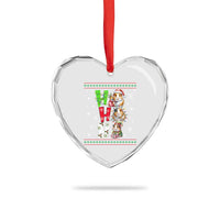 Funny Guinea Pig Ho Ho Ho Ugly Christmas Sweater Heart Crystal Glass Ornament Cute Pet Lover - Wonder Print Shop