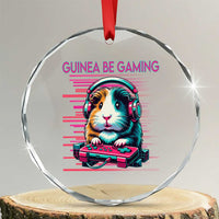 Funny Guinea Pig Video Game Player Gift Crystal Glass Ornament Guinea Be Gaming - Wonder Print Shop