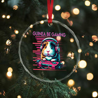 Funny Guinea Pig Video Game Player Gift Crystal Glass Ornament Guinea Be Gaming - Wonder Print Shop