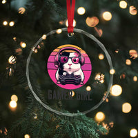 Funny Guinea Pig Video Game Rodent Lover Crystal Glass Ornament Gamers Girl Sunset Retro Gift - Wonder Print Shop