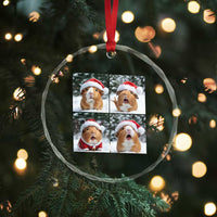 Funny Guinea Pig With Santa Hat Photobooth Crystal Glass Ornament Christmas Gift - Wonder Print Shop