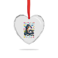 Funny Guinea Pigs And Gaming Lover Gift For Kid Heart Crystal Glass Ornament - Wonder Print Shop