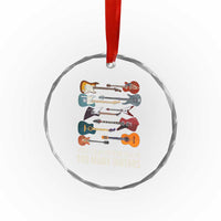 Funny Guitarist Crystal Glass Ornament You Can Never Have Too Many Guitars Vintage Guitar Lineup - Wonder Print Shop