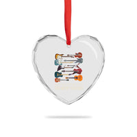 Funny Guitarist Heart Crystal Glass Ornament You Can Never Have Too Many Guitars Vintage Guitar Lineup - Wonder Print Shop