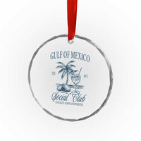 Funny Gulf Of Mexico Social Club Stay Salty Always And Forever Crystal Glass Ornament Coconut Tree Cocktail - Wonder Print Shop