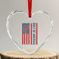 Funny Gulf Of US America Est 2025 Heart Crystal Glass Ornament USA American Flag - Wonder Print Shop