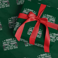Funny Gun Lover Wrapping Paper Roll Guns Are Like Boobs Titties Joke Pistol