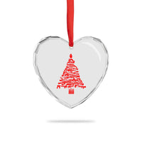 Funny Guns Christmas Heart Crystal Glass Ornament 2nd Amendment Xmas Tree Gun Lovers - Wonder Print Shop