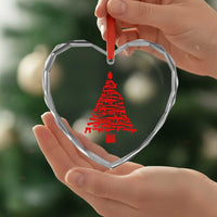 Funny Guns Christmas Heart Crystal Glass Ornament 2nd Amendment Xmas Tree Gun Lovers - Wonder Print Shop