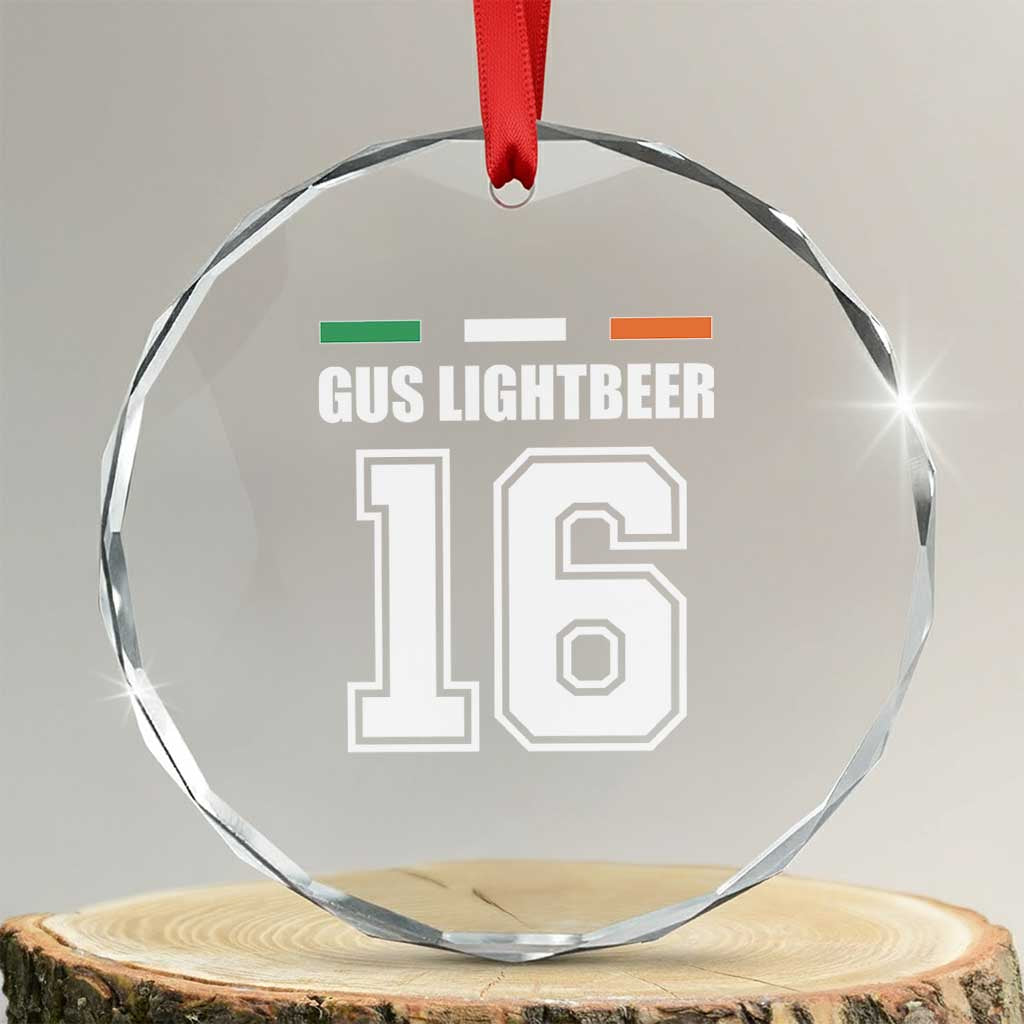Funny Gus Lightbeer 16 Crystal Glass Ornament Ireland Irish Name St. Patricks Day Drinking Pub - Wonder Print Shop