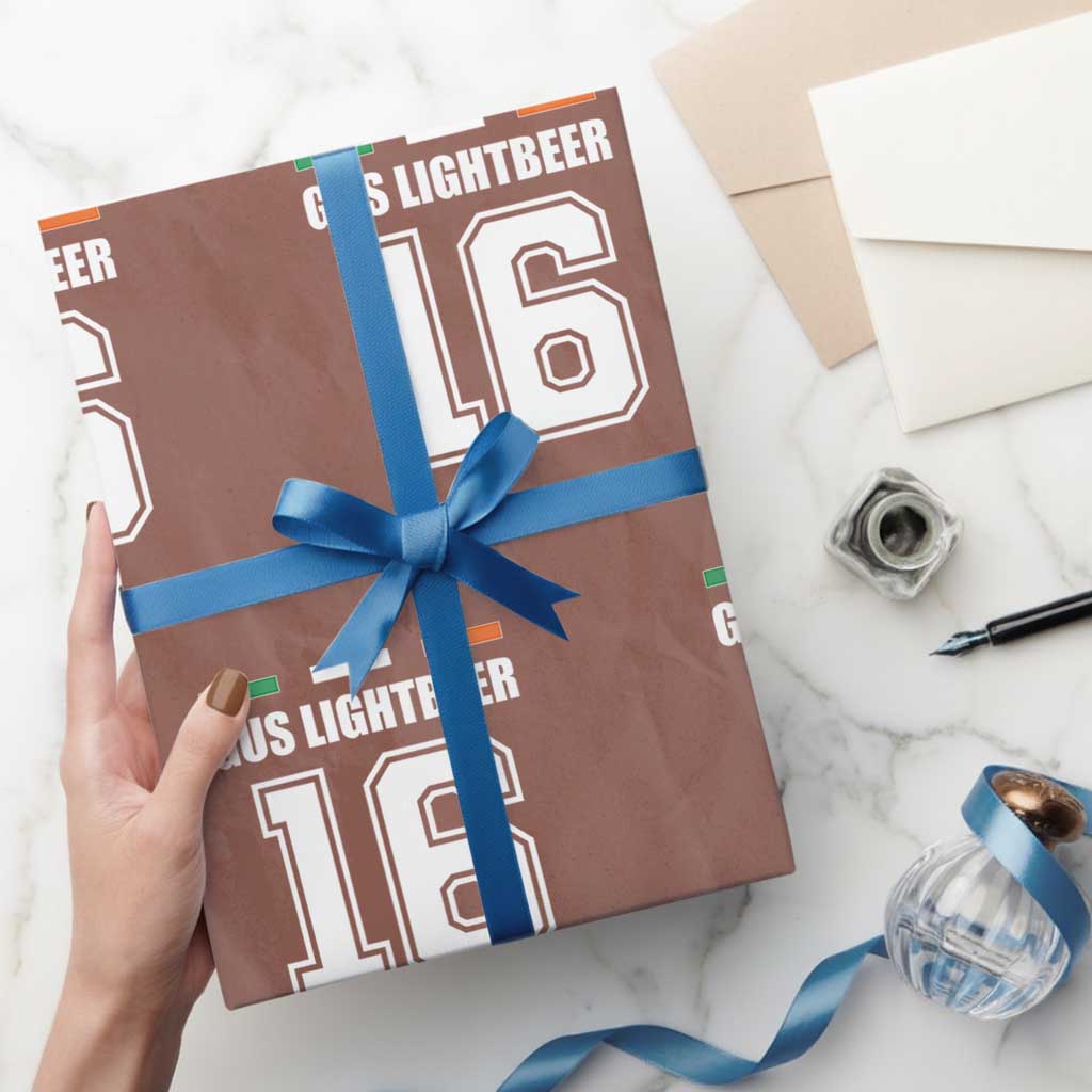 Funny Gus Lightbeer 16 Wrapping Paper Roll Ireland Irish Name St. Patricks Day Drinking Pub - Wonder Print Shop