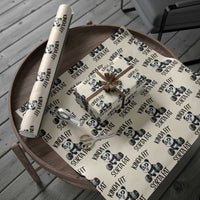 Funny Gym Panda Lover Wrapping Paper Roll Kinda Fit Sorta Fat