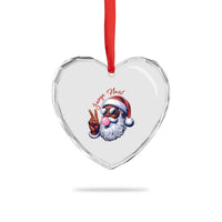 Funny Haitian Xmas Heart Crystal Glass Ornament Jwaye Nwel Creole Cute Black Santa - Wonder Print Shop
