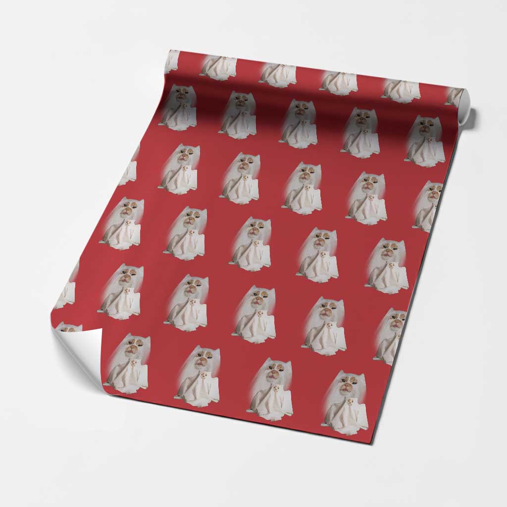 Funny Halloween Ghost Cat Meme Wrapping Paper Roll - Wonder Print Shop