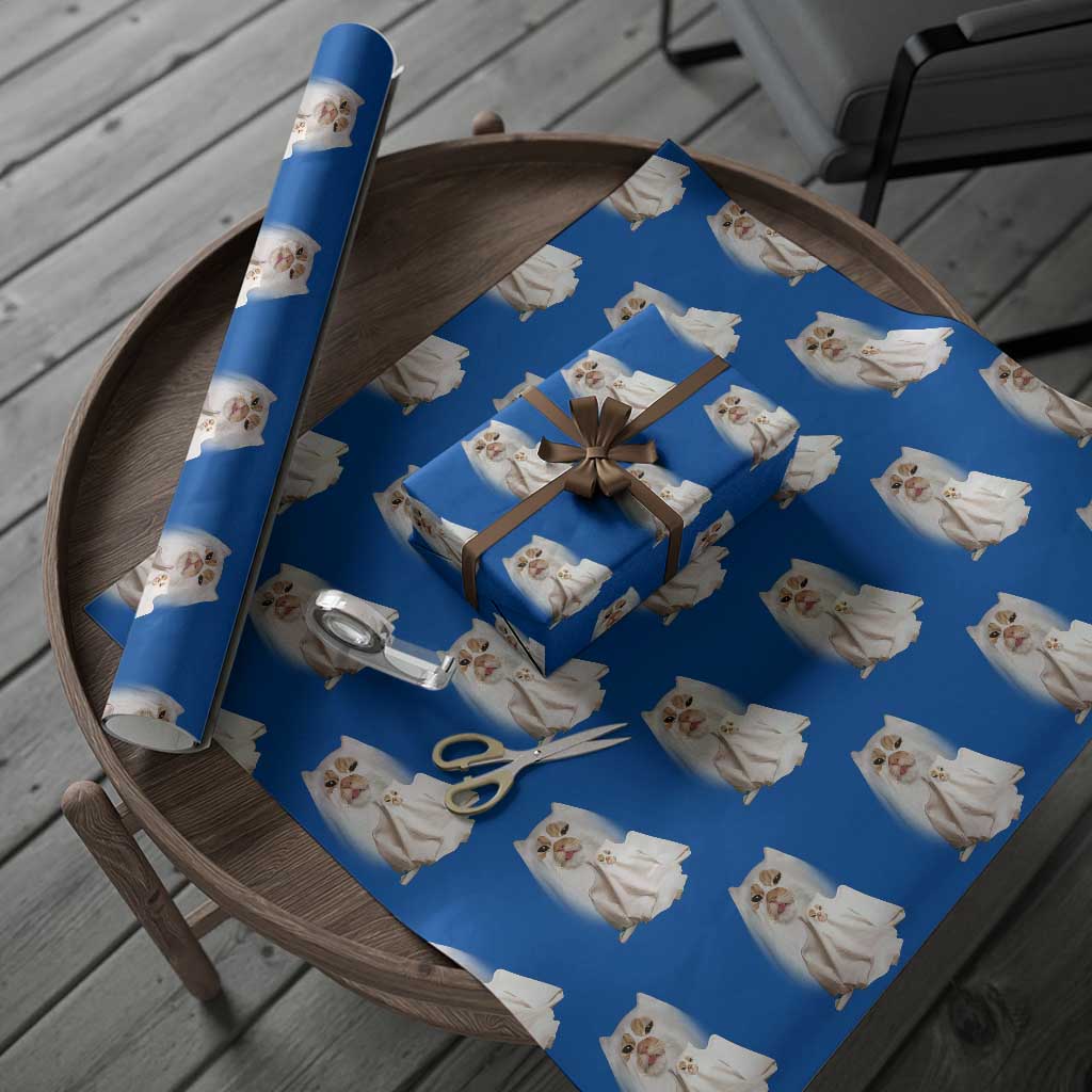 Funny Halloween Ghost Cat Meme Wrapping Paper Roll - Wonder Print Shop
