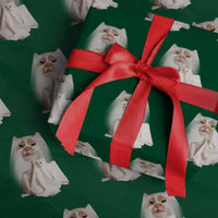 Funny Halloween Ghost Cat Meme Wrapping Paper Roll - Wonder Print Shop