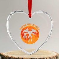 Funny Halloween Mothman Cryptid Creatures Heart Crystal Glass Ornament - Wonder Print Shop
