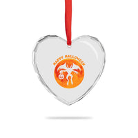 Funny Halloween Mothman Cryptid Creatures Heart Crystal Glass Ornament - Wonder Print Shop