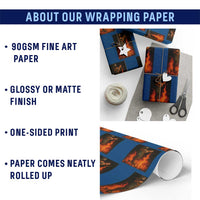 Funny Halloween Witch Wrapping Paper Roll Witch Lighting Cigarette With Flames Occult Unholy - Wonder Print Shop
