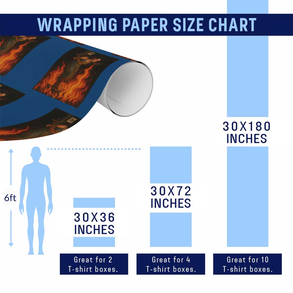 Funny Halloween Witch Wrapping Paper Roll Witch Lighting Cigarette With Flames Occult Unholy - Wonder Print Shop