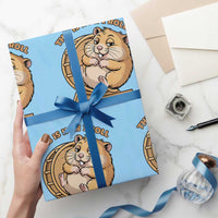 Funny Hamster This Is How I Roll Wrapping Paper Roll Cute Rodent Wheel Meme