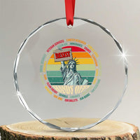 Funny Hands Off Crystal Glass Ornament Resist Vintage Statue Of Liberty - Wonder Print Shop