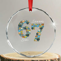 Funny Hanukkah 67 Crystal Glass Ornament Six Seven Meme Chanukah Dreidel Gelt Star Of David - Wonder Print Shop