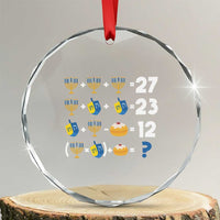 Funny Hanukkah 67 Math Crystal Glass Ornament Teacher Chanukah Six Seven Meme - Wonder Print Shop