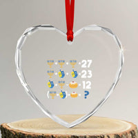 Funny Hanukkah 67 Math Heart Crystal Glass Ornament Teacher Chanukah Six Seven Meme - Wonder Print Shop
