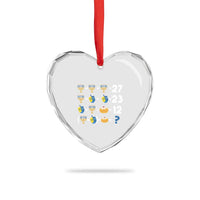 Funny Hanukkah 67 Math Heart Crystal Glass Ornament Teacher Chanukah Six Seven Meme - Wonder Print Shop