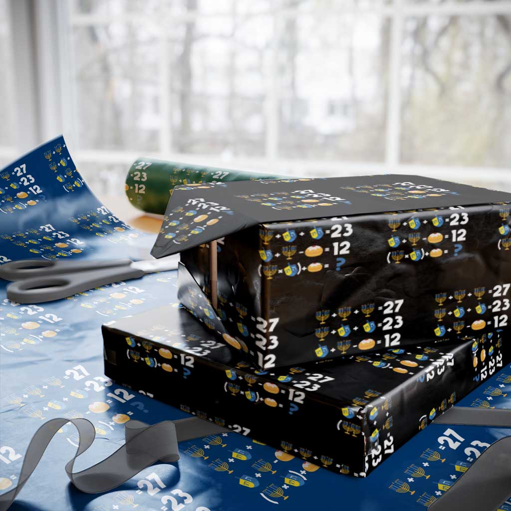 Funny Hanukkah 67 Math Wrapping Paper Roll Teacher Chanukah Six Seven Meme - Wonder Print Shop