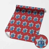 Funny Hanukkah 67 Wrapping Paper Roll Six Seven Meme Dreidel Star Of David - Wonder Print Shop