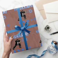 Funny Hanukkah Arcade Game Wrapping Paper Roll Jewish Fighter Menorah Star Of David - Wonder Print Shop
