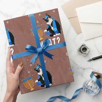 Funny Hanukkah Cat Wrapping Paper Roll What Hanukcat Chanukah Jewish Festival
