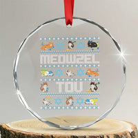 Funny Hanukkah Cats Crystal Glass Ornament Meowzel Tov Chanukah Menorah David Stars TS11