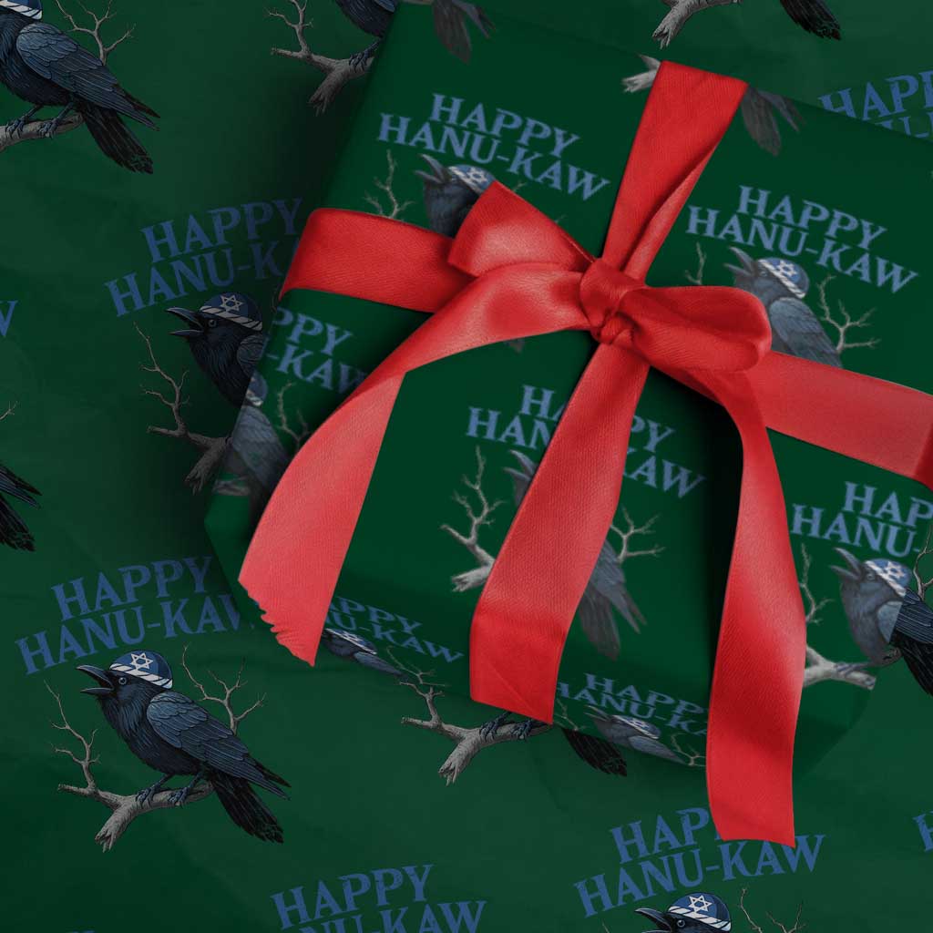 Funny Hanukkah Crow Wrapping Paper Roll Happy Hanukaw Jewish Holiday - Wonder Print Shop