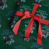 Funny Hanukkah Crow Wrapping Paper Roll Happy Hanukaw Jewish Holiday Chanukah Menorah - Wonder Print Shop