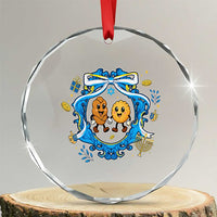 Funny Hanukkah Crystal Glass Ornament Challah And Latke Cute Food Lover Gift - Wonder Print Shop