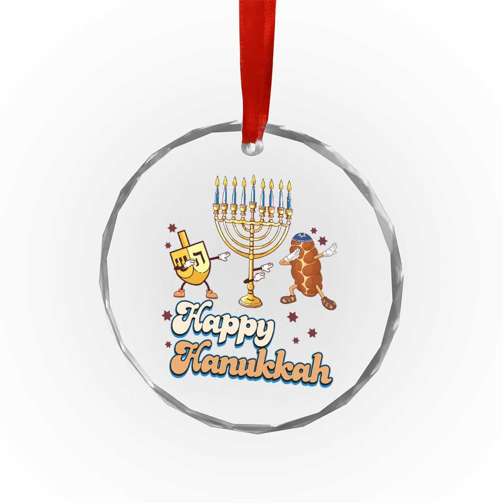 Funny Hanukkah Crystal Glass Ornament Dab Dreidel Menorah Challah Gift - Wonder Print Shop