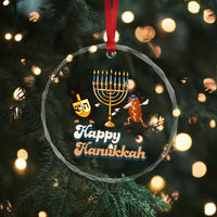Funny Hanukkah Crystal Glass Ornament Dab Dreidel Menorah Challah Gift - Wonder Print Shop