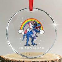 Funny Hanukkah Crystal Glass Ornament Jewnicorn This Is How We Jew It - Wonder Print Shop