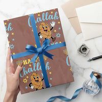 Funny Hanukkah Food Lover Gift Wrapping Paper Roll Happy Challah Days - Wonder Print Shop