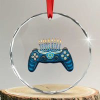 Funny Hanukkah Gamer Gaming Crystal Glass Ornament TS09