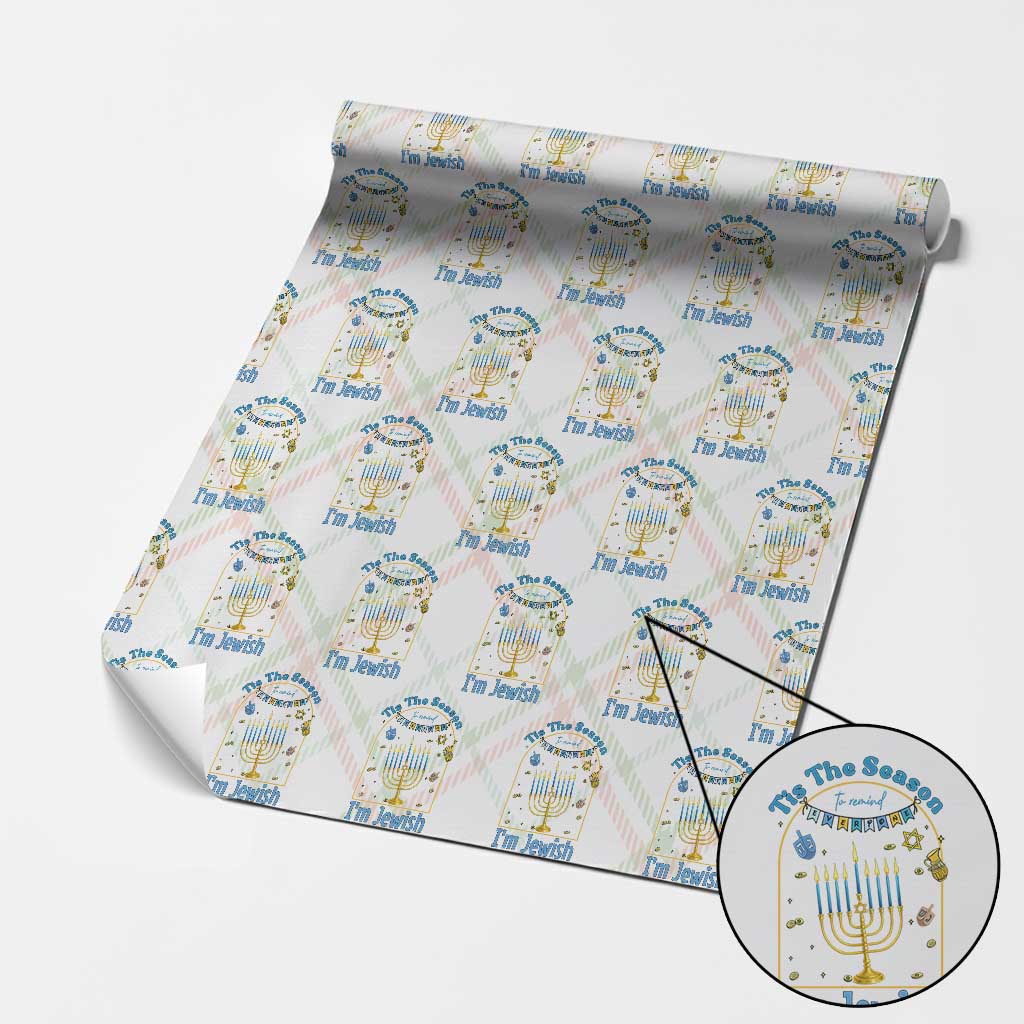 Funny Hanukkah Gift Wrapping Paper Roll Tis The Season To Remind Everyone Im Jewish - Wonder Print Shop