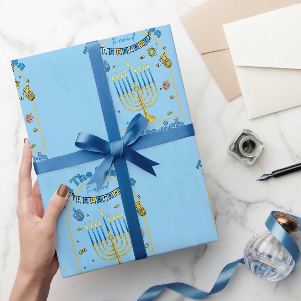 Funny Hanukkah Gift Wrapping Paper Roll Tis The Season To Remind Everyone Im Jewish - Wonder Print Shop