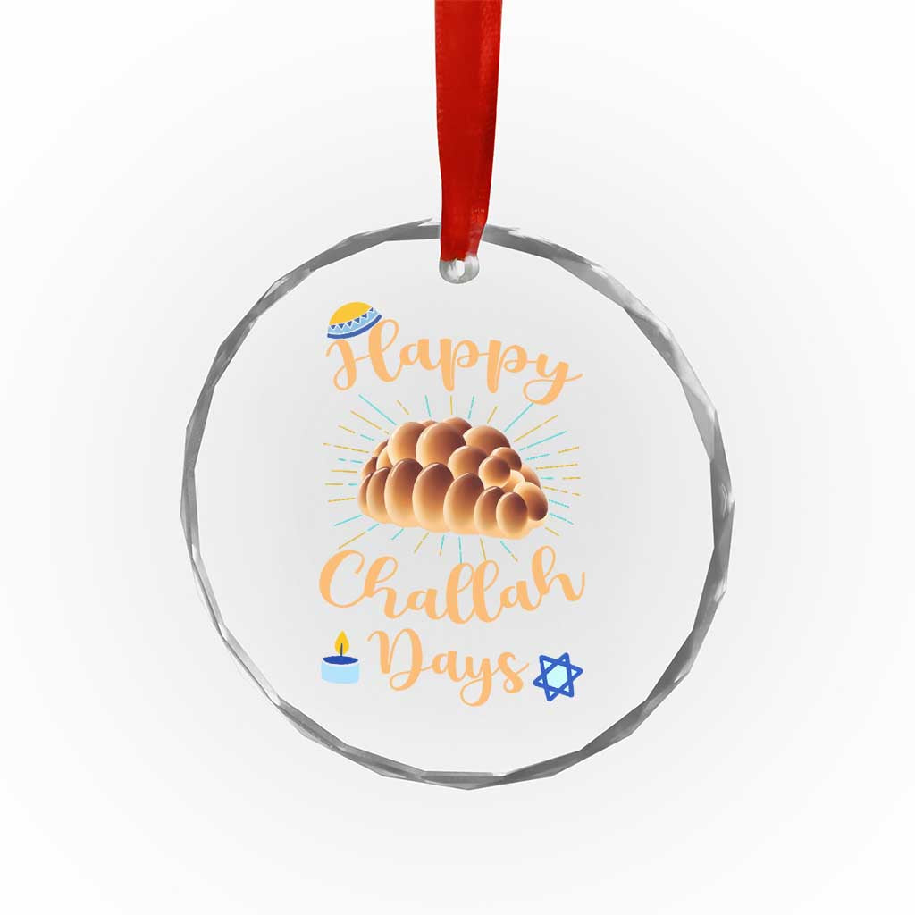 Funny Hanukkah Happy Challah Days Crystal Glass Ornament Jewish Gift - Wonder Print Shop