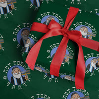 Funny Hanukkah Not Today Santa Wrapping Paper Roll Jewish Chanukah Chrismukkah - Wonder Print Shop