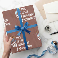 Funny Hanukkah Pajama Wrapping Paper Roll This is My Pajamakah Gift Chanukah - Wonder Print Shop